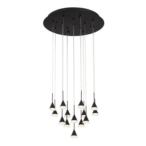 Eurofase Albion, 14 Light LED Chandelier, Blk Model: 28177-029