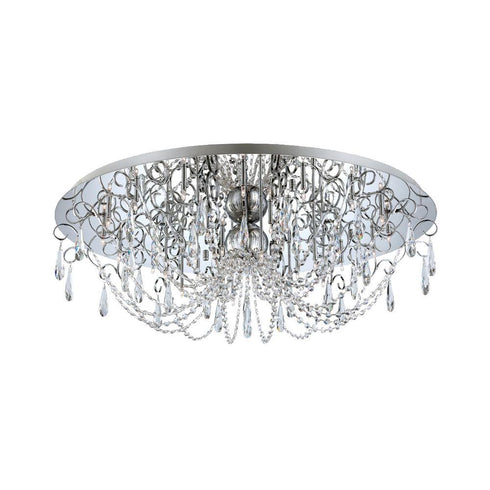 Eurofase Alto 2 8 Light Flushmount Chrome Clear Model: 25686-012