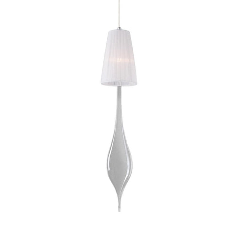 Eurofase Aqua 1 Light Pendant Medium Chrome White Model: 22826-015