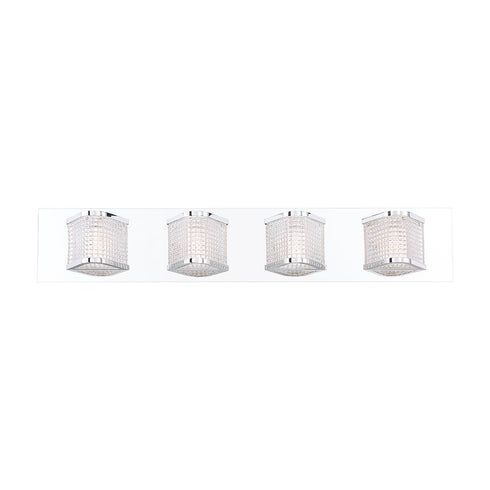 Eurofase BELGROUE Belgrove Retro Prism Glass 4 Light LED Vanity Model: 35720-010