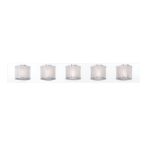 Eurofase BELGROUE Belgrove Retro Prism Glass 5 Light LED Vanity Model: 35721-017