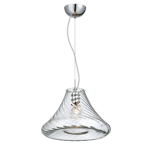 Eurofase Bloor Rippled Hand Blown Clear Press Glass With Model: 26251-011