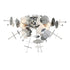 Eurofase Bonazzi 4 Light Flush Mount Chrome Model: 34081-020