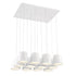Eurofase Borto 1 2 Light LED Chandelier Blk Model: 28164-029