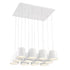 Eurofase Borto 1 2 Light LED Chandelier Blk Model: 28164-029