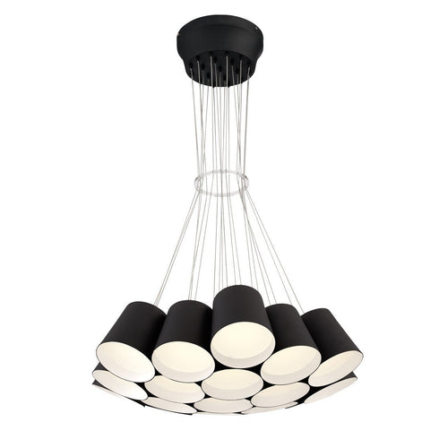 Eurofase Borto, 19 Light LED Chandelier, Blk Model: 28165-026