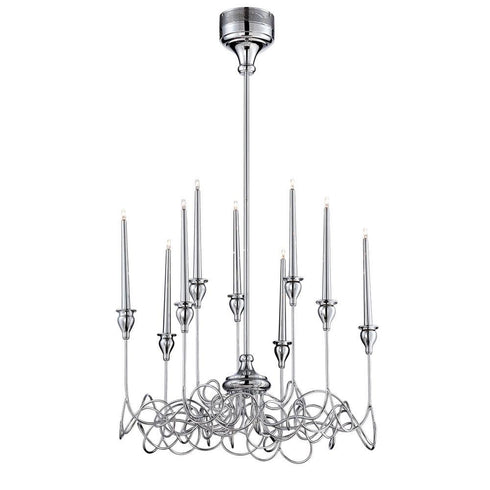 Eurofase Candela 9 Light Chandelier Chrome Model: 26346-014