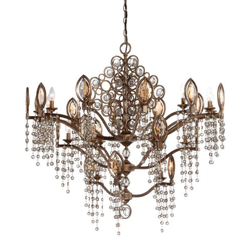 Eurofase Capri 2 1 Light Chandelier Bronze Model: 25657-012