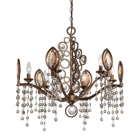 Eurofase Capri 6 Light Chandelier Bronze Model: 25655-018