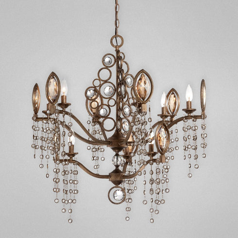 Eurofase Capri, 9 Light Chandelier, Bronze Model: 25656-015