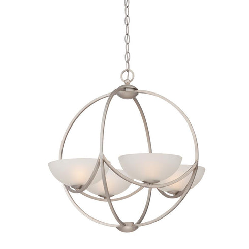 Eurofase Carlucci 4 Light Chandelier Silver Model: 27975-015