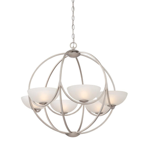 Eurofase Carlucci 6 Light Chandelier Silver Model: 27976-012