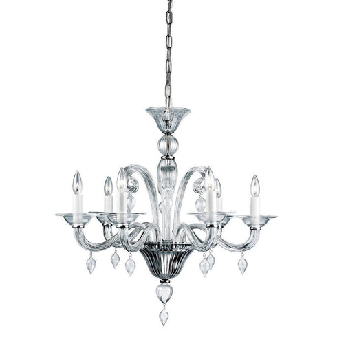 Eurofase Ciatura 6 Light Chandelier Clea Chrome Model: 14584-022