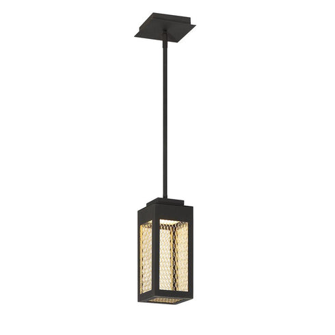 Eurofase Coop Golden Mesh Wiring Encloses A Top LED Panel Model: 35928-010