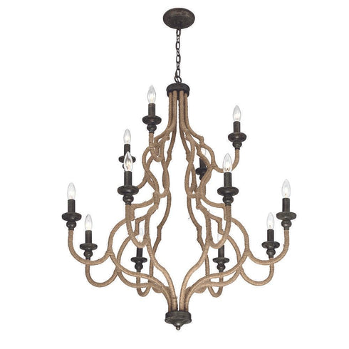 Eurofase Corda Jute Rope Frame With Bronze Accents Model: 30023-017