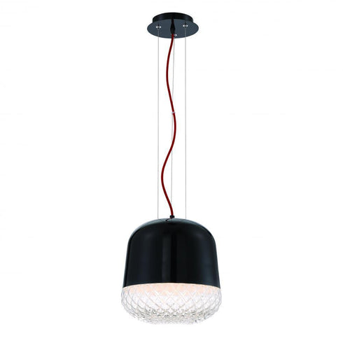 Eurofase Corson 1 Light Small Pendant Black Model: 31868-013