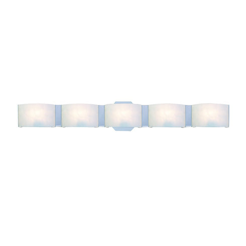 Eurofase Dakota, 5 Light Bathbar, Chrome, White Model: BR-5DAK-05
