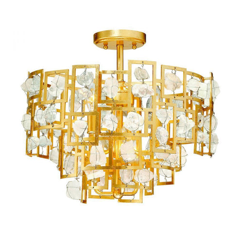 Eurofase Elrose 6 Light Semi Flush Gold Model: 30071-018