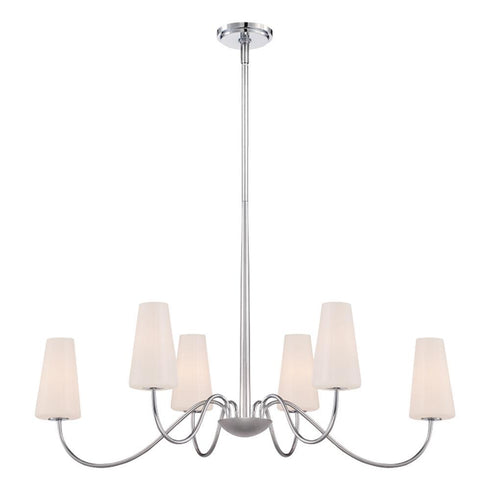 Eurofase Enza 6 Light Chandelier Oval Chrome Model: 27970-010
