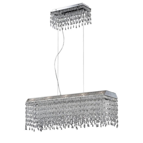 Eurofase Fonte 1 0 Light Chandelier Rect Chrome Clear Model: 26326-016