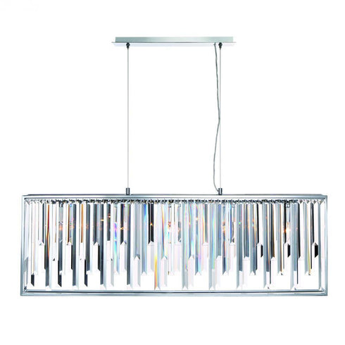 Eurofase Genova 5 Light Linear Chandelier Chrome Model: 31902-014