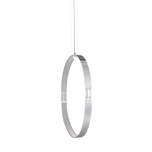 Eurofase Glade 1 Light LED Chan Xlg Ring Chrome Model: 28120-018