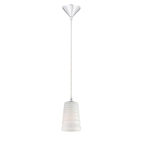 Eurofase Laso 1 Light Pendant Large Chrome White Model: 22969-019