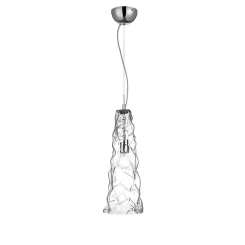 Eurofase Lazer 1 Light Pendant Chrome Finish Clear Model: 26248-011