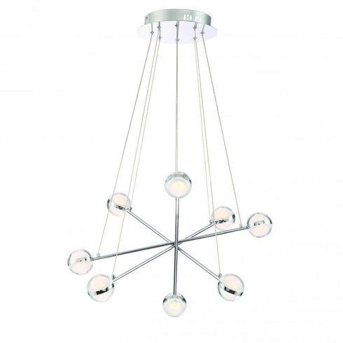 Eurofase Lazio 8 Light LED Chandelier Chrome Model: 31865-012