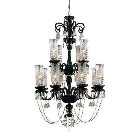Eurofase Mariah 1 2 Light Chandelier Blac Clear Model: 19476-018