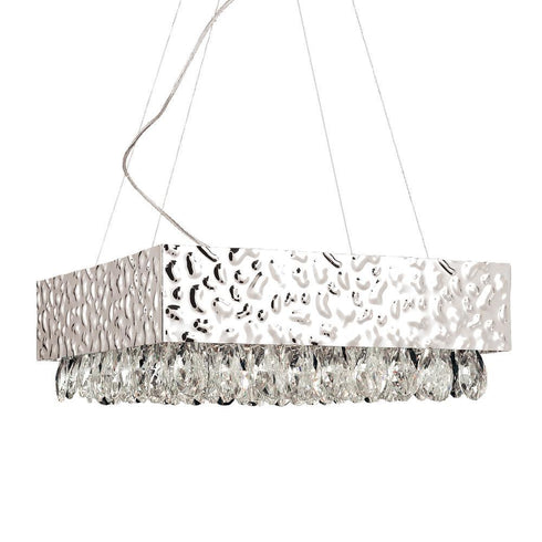 Eurofase Martellato 1 2 Light Pendant Ni Clear Model: 19512-013
