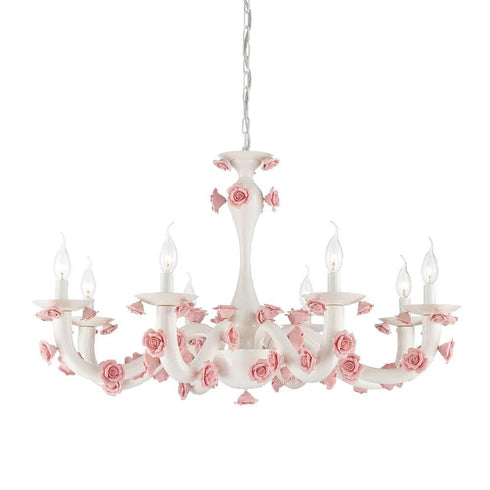 Eurofase Martina 8 Light Chandelier W Pink Model: 25573-015