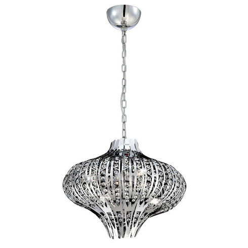 Eurofase Monica 6 Light Chandelier Chrome Clear Model: 26330-013