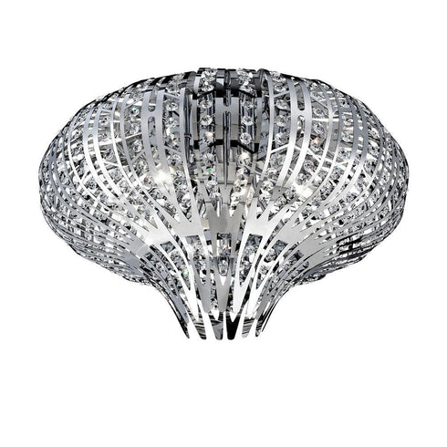 Eurofase Monica 6 Light Flushmount Chrome Clear Model: 26328-010