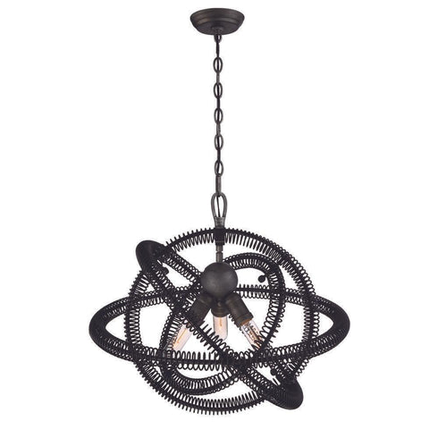 Eurofase Orbita Vintage Bronze Coiled Rings Orbiting Filament Model: 31387-019