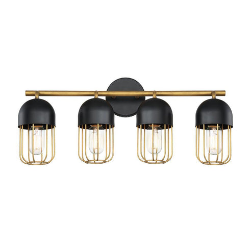 Eurofase Palmerston Rich Matte Black Paired With A Bright Golden Model: 35962-014