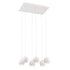Eurofase Patruno 6 Light LED Chandelier White Model: 28168-010