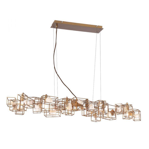 Eurofase Patton 6 Light Rect Chandelier Stone Model: 31835-015