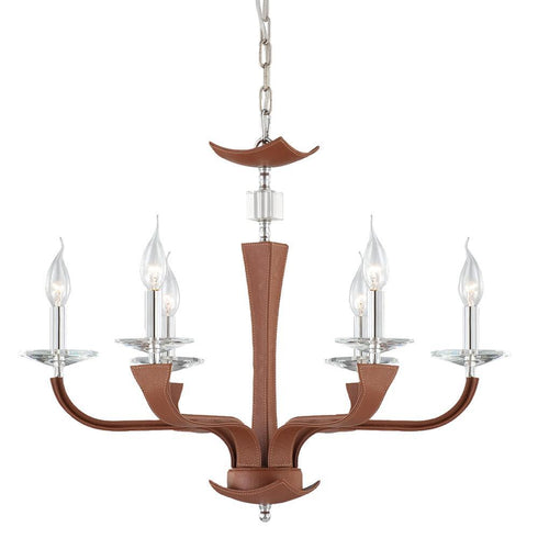 Eurofase Pella 6 Light Chandelier Chrome Brn Model: 22806-024