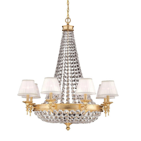 Eurofase Pietra 1 2 Light Chandelier Gold Model: 23104-013
