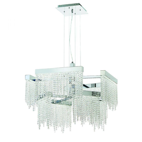 Eurofase Rossi 8 Light Large LED Chandelier Chrome Model: 29071-012