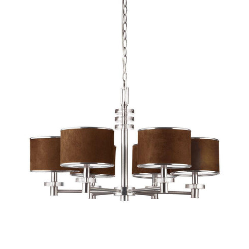 Eurofase Savvy 6 Light Chandelier S Brown Model: 15862-013