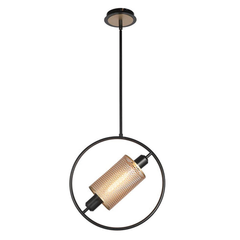 Eurofase Seamore Light Gold Mesh Cylinder Offset Within A Model: 37108-014