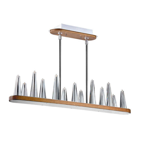 Eurofase Skyline 1 3 Light Chandelier Rect Chrome Model: 26373-010