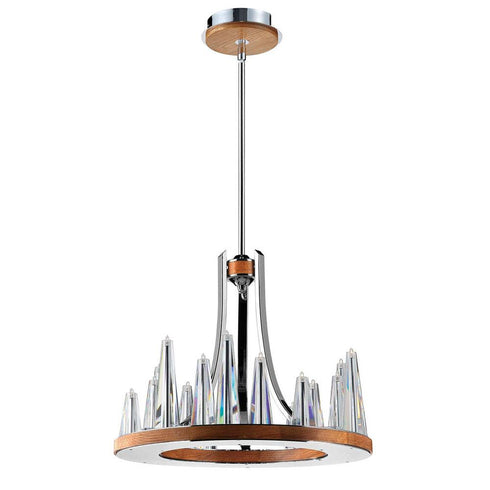 Eurofase Skyline Solid Wood Base With Clear Glass Cylinders Model: 38573-019
