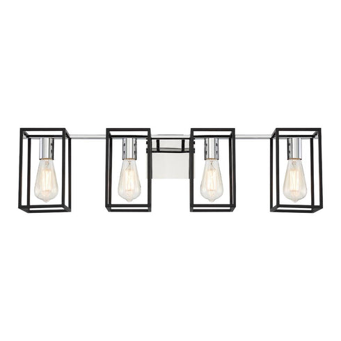 Eurofase Stafford Open Frame Of Mixed Metals In Black And Model: 37117-016