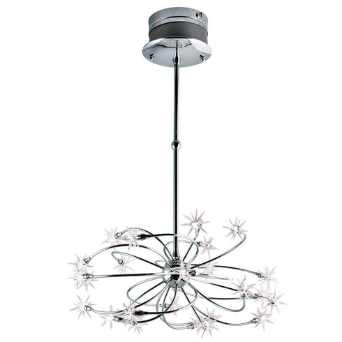 Eurofase Starburst 24 Light Chandelier Chrome Model: 12899-012