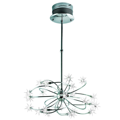 Eurofase Starburst 24 Light Chandelier Glass/chr Model: 12899-012