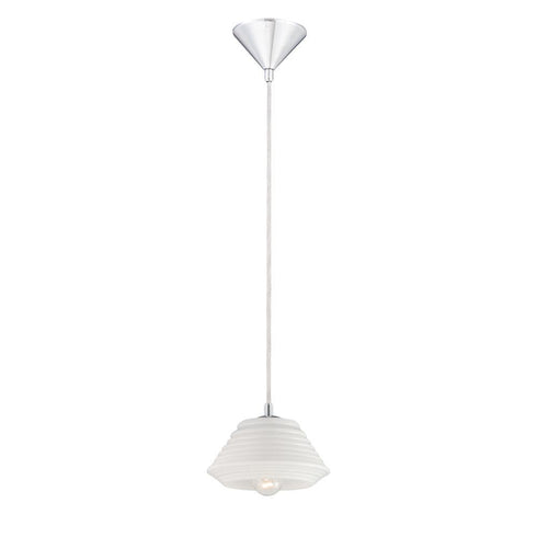 Eurofase Vaso 1 Light Pendant Large Chrome White Model: 22970-015