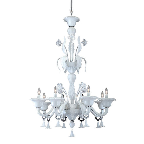 Eurofase Veronica 8 Light Chandelier White Model: 22945-013